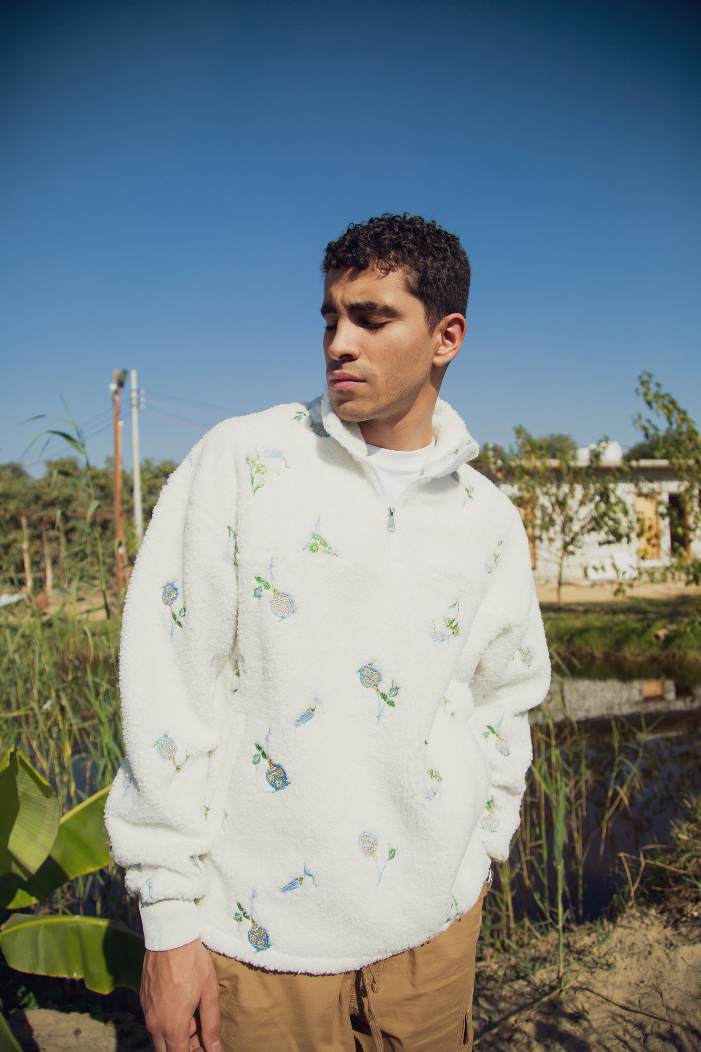 White Sweatshirt - Blooming Souls