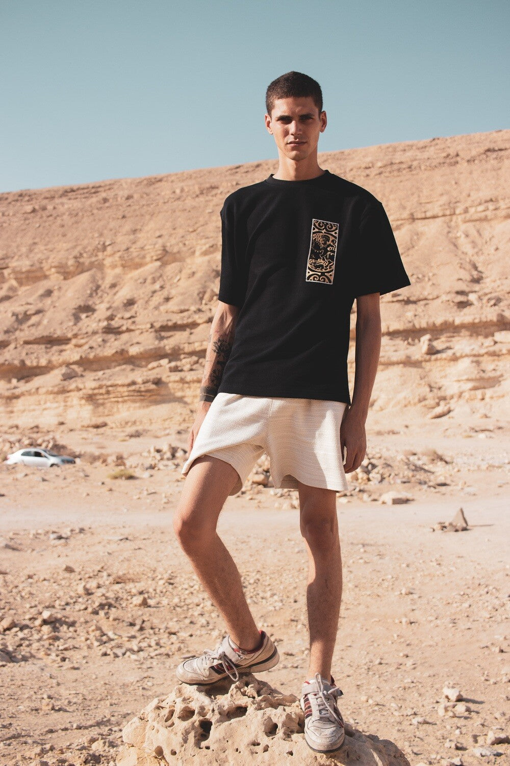 Men's Cotton Shorts (Beige)