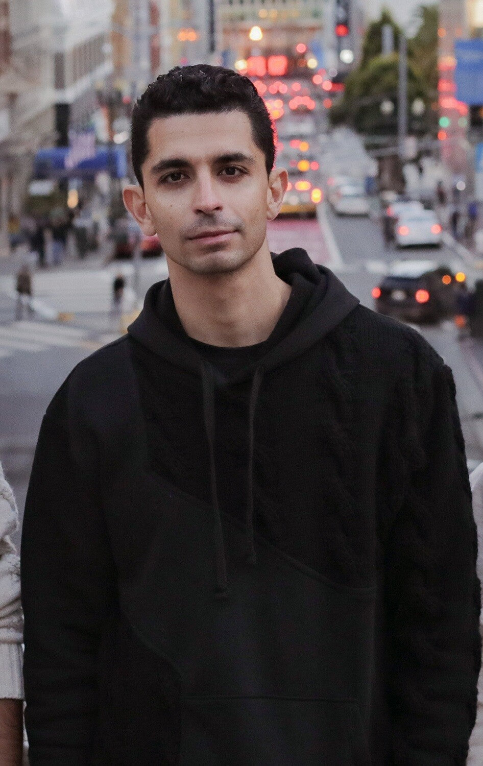 Mixed Fabric Hoodie