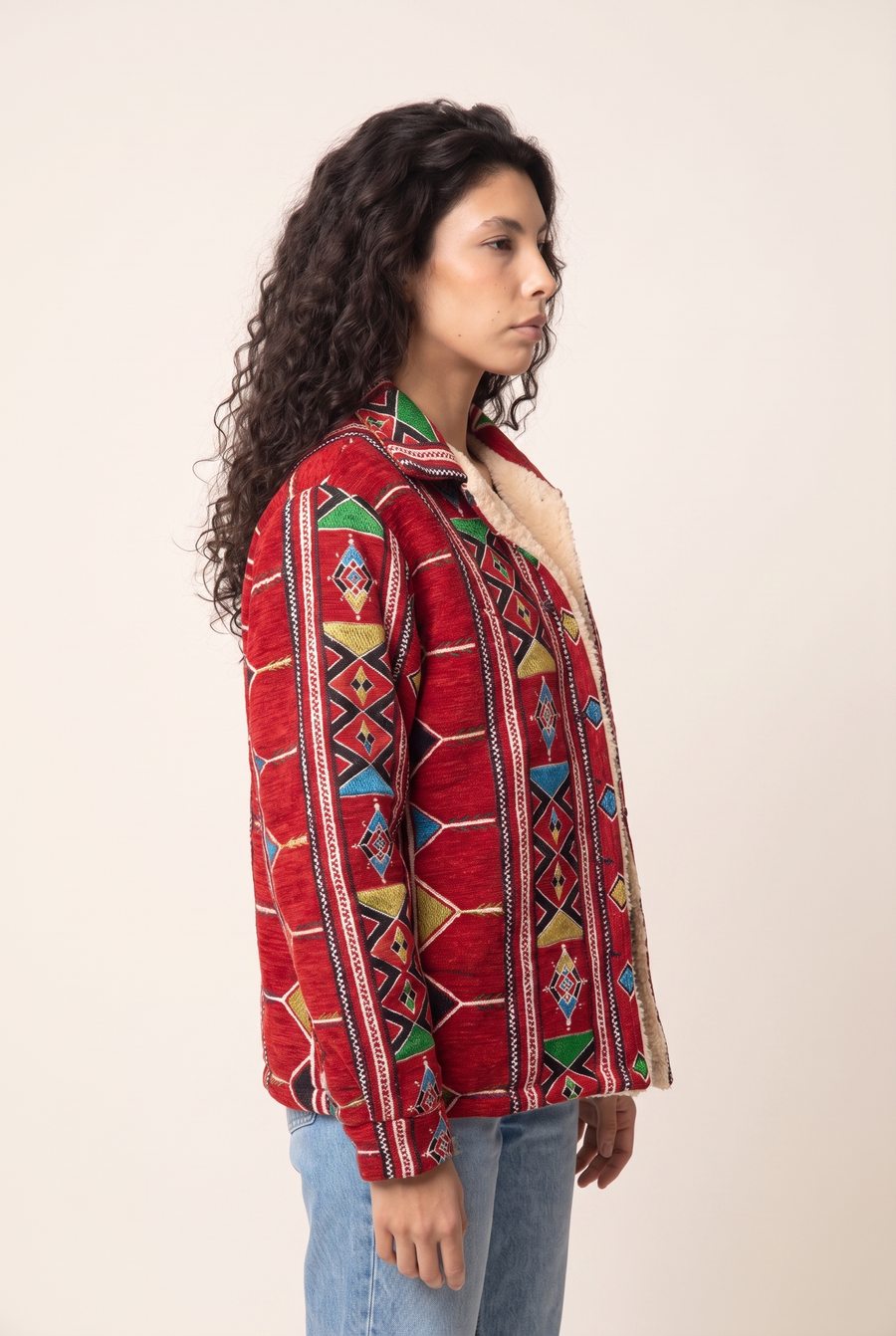 Nubie Flame Jacket, alternate view of the multicolor embroidered motifs.