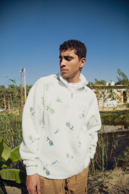 White Sweatshirt - Blooming Souls