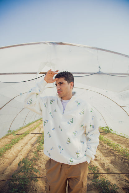 White Sweatshirt - Blooming Souls