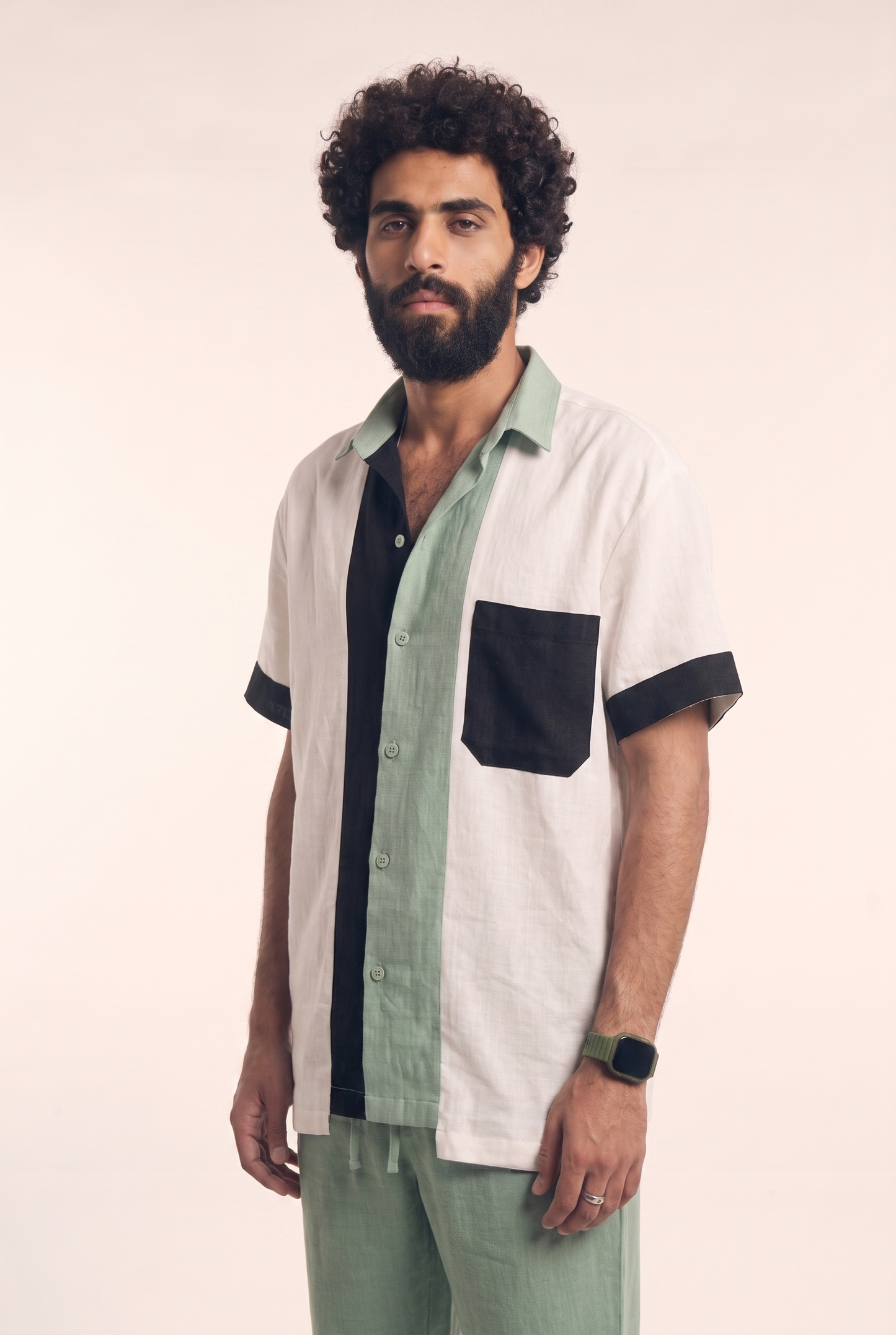 Men's Linen Button-up