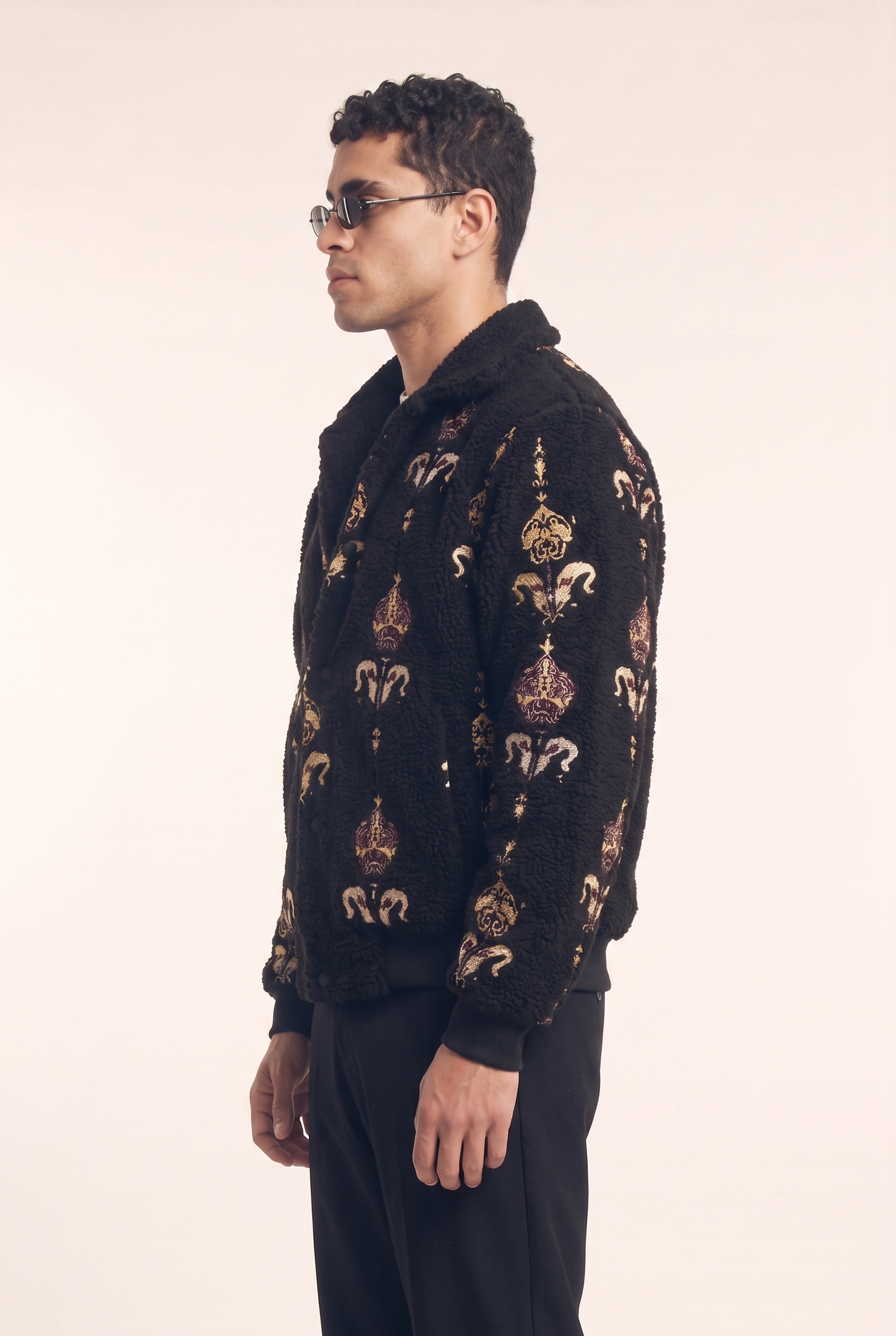Black Jacket - Arabia Royalty Islamic Embroidered Fleece