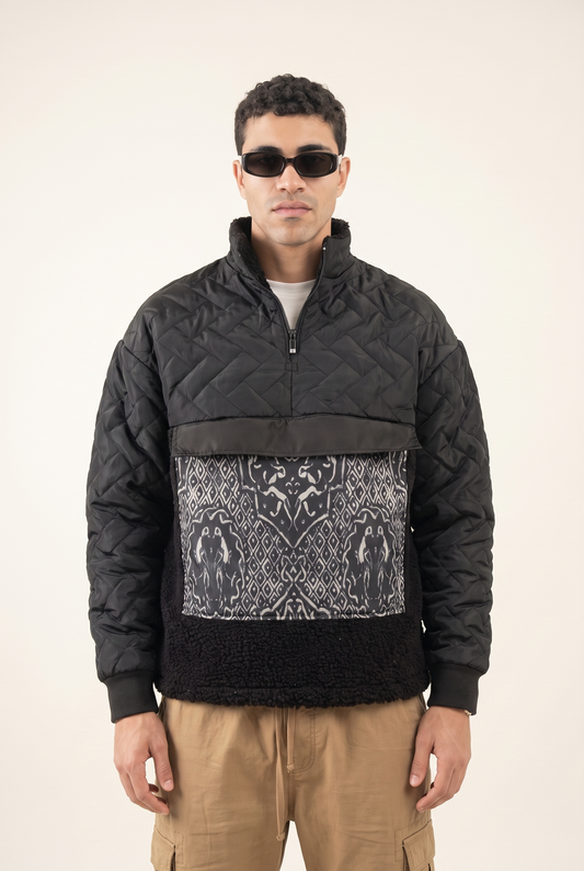 Black Sweatshirt, Intertwined Islamic Art Pattern