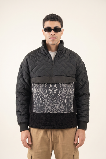 Black Sweatshirt - Intertwined Islamic Art Pattern