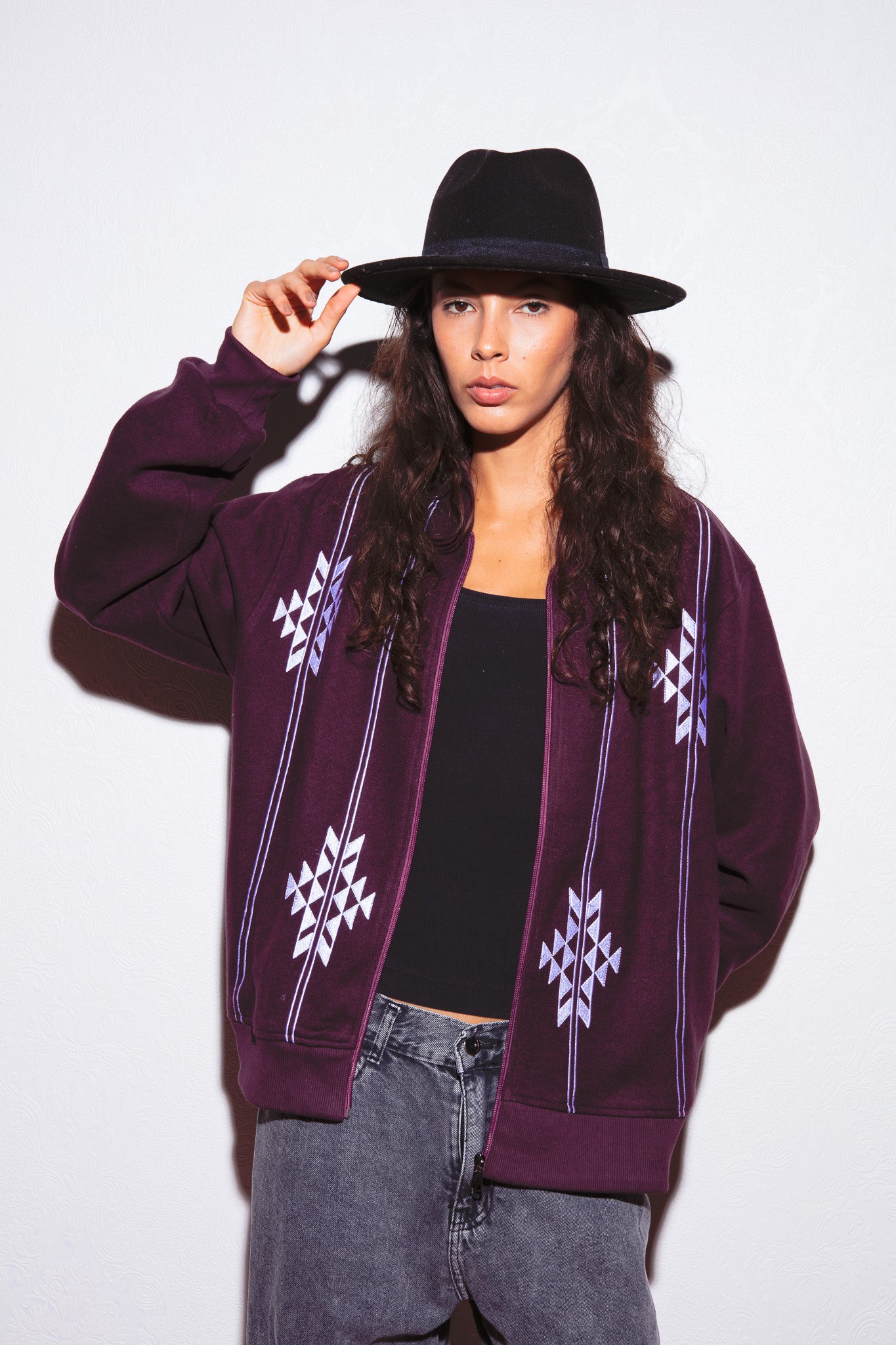 Nubié Knight Unisex Jacket - Embroidered Burgundy Heritage Outerwear