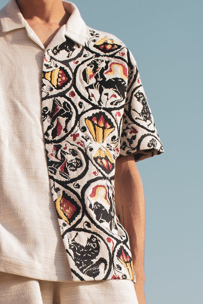 Men's Embroidered Button-up (Centaur)