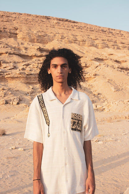 Men's Embroidered Button-up (Warrior)