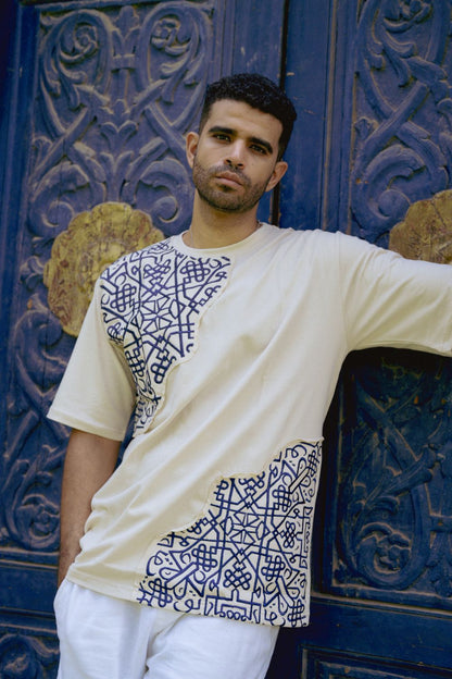 Men's Embroidered Tshirt (Islamic Geometry)