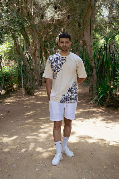 Men's Embroidered Tshirt (Islamic Geometry)