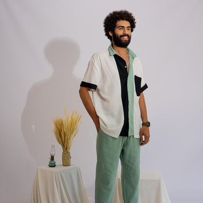 Men's Linen Button-up