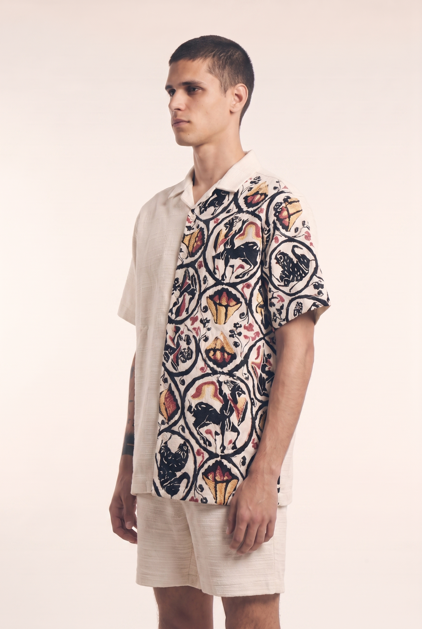 Men's Embroidered Button-up (Centaur)