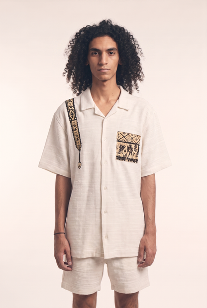 Men's Embroidered Button-up (Warrior)
