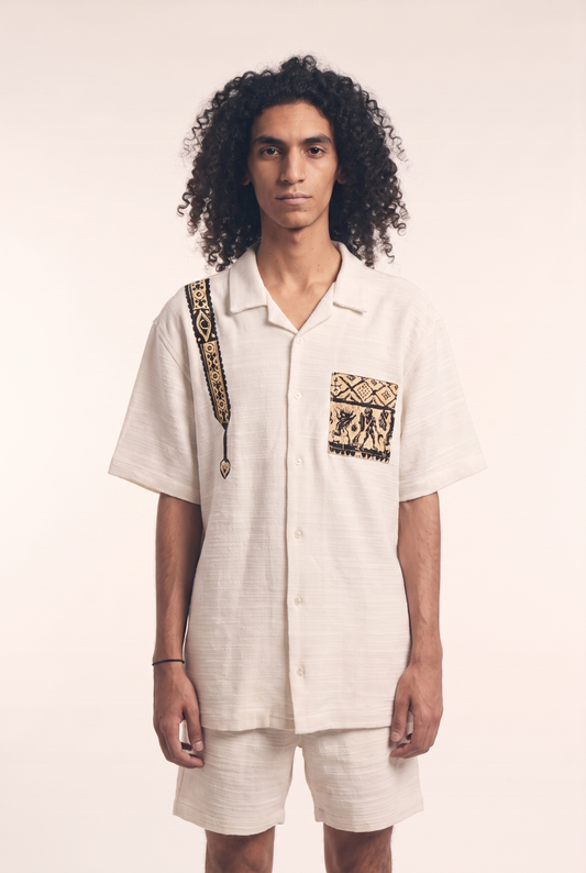 Men's Embroidered Button-up (Warrior)