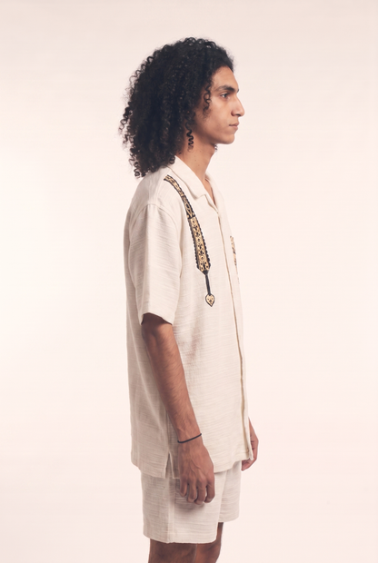 Men's Embroidered Button-up (Warrior)