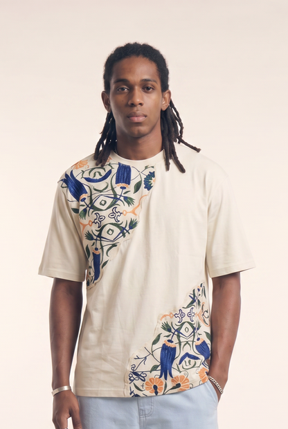 Men's Embroidered Tshirt (Islamic Floral)