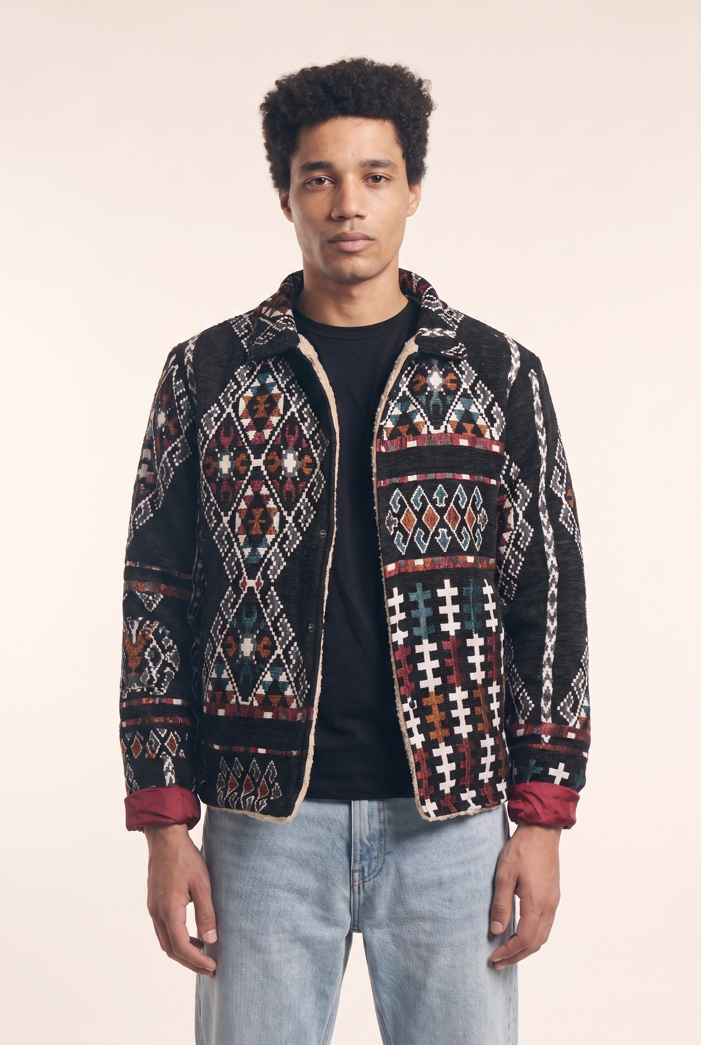 Nubié Colors Unisex Jacket - Nubian Rug Pattern Heritage Outerwear