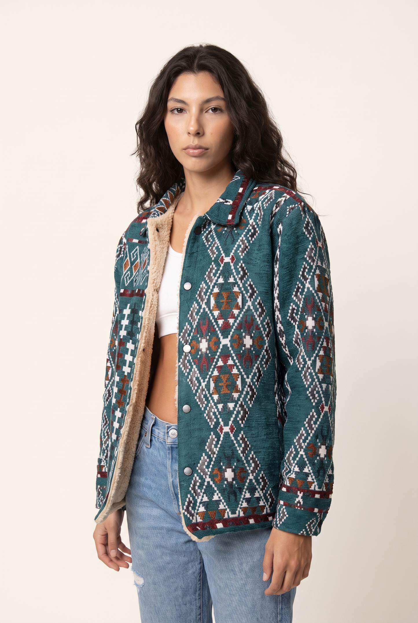 Nubié Colors Unisex Jacket - Nubian Rug Pattern Heritage Outerwear