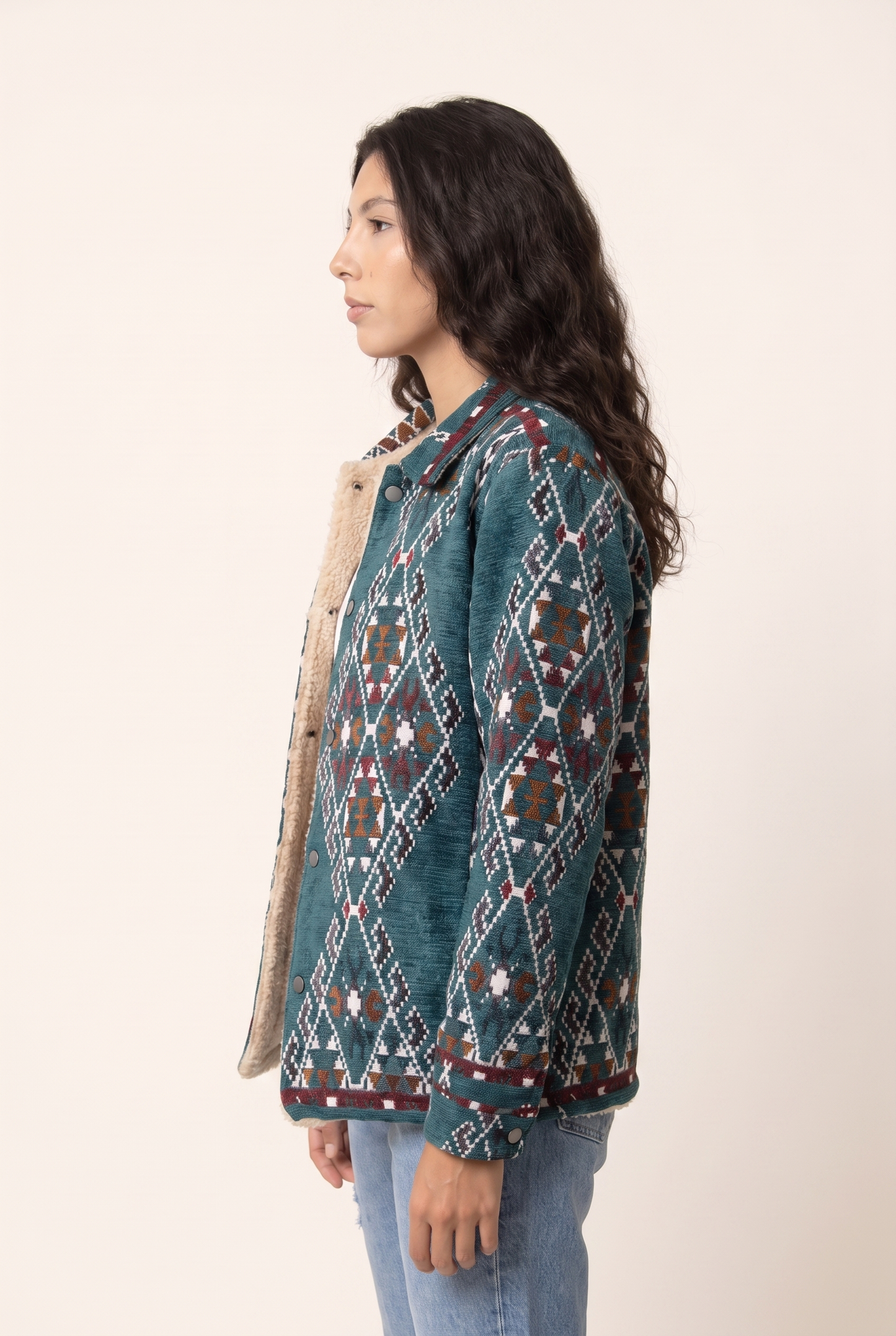 Nubié Colors Unisex Jacket - Nubian Rug Pattern Heritage Outerwear