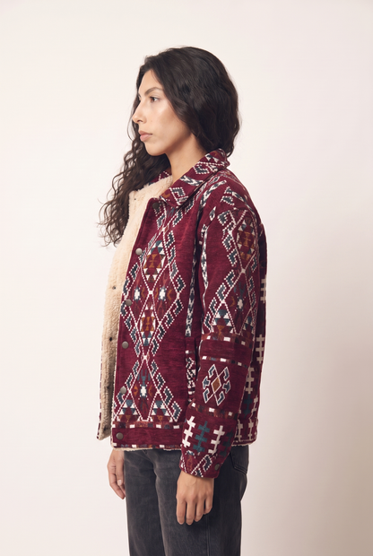 Nubié Colors Unisex Jacket - Nubian Rug Pattern Heritage Outerwear
