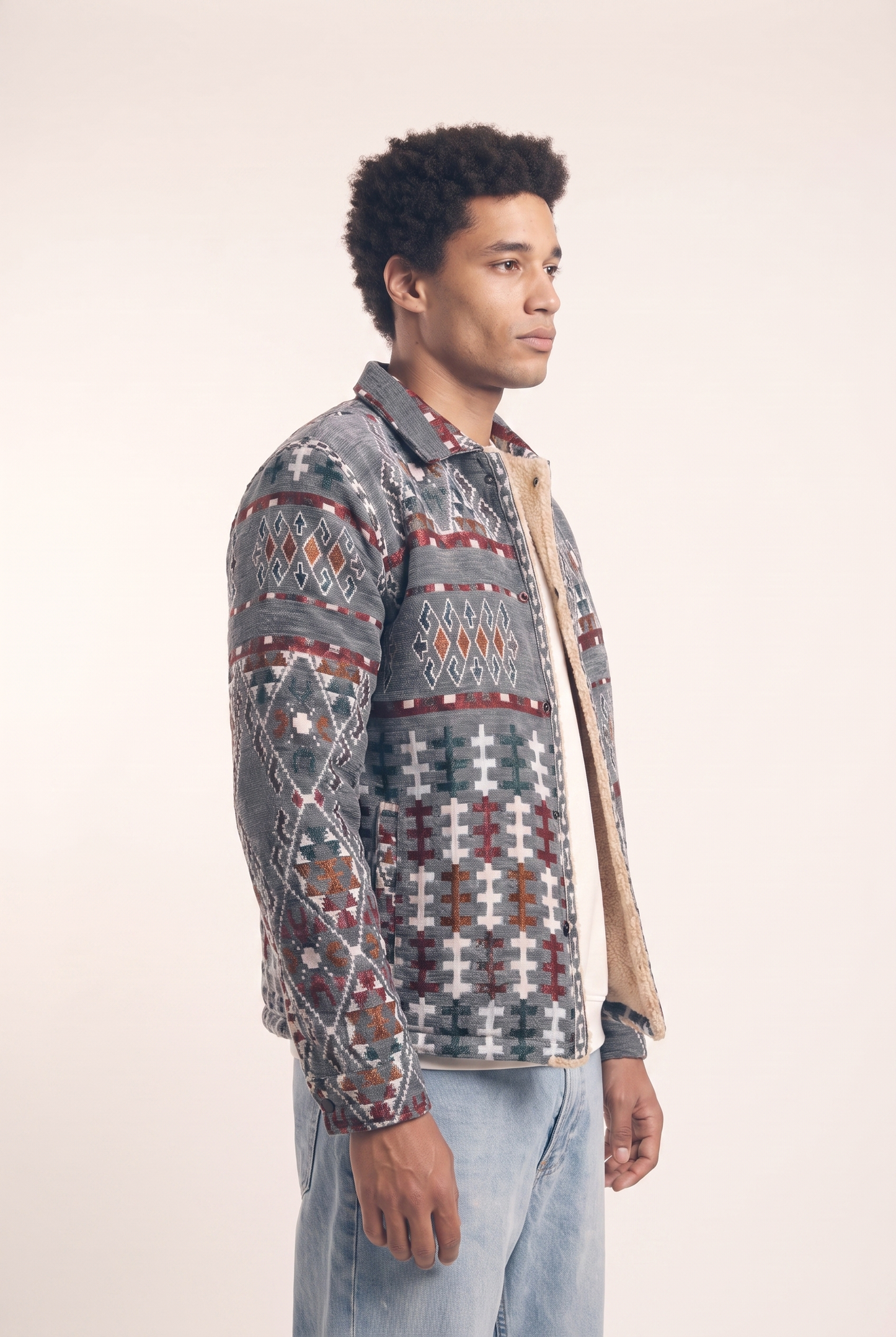 Nubié Colors Unisex Jacket - Nubian Rug Pattern Heritage Outerwear