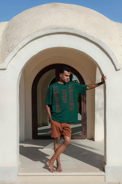 Olive Branch T-Shirt detail - symbolic olive branch print design