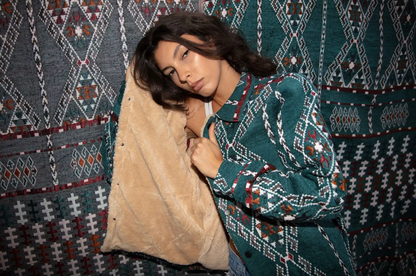 Nubié Colors Jacket styling - versatile unisex outerwear with vibrant pattern