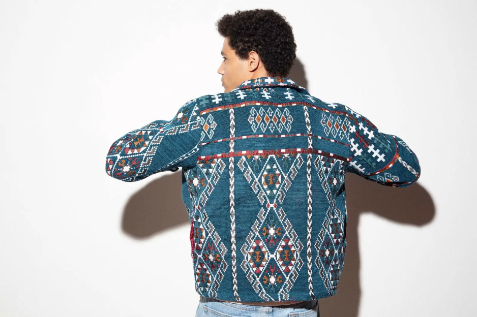 Nubié Colors unisex outerwear - vibrant multicolor jacket with cultural design